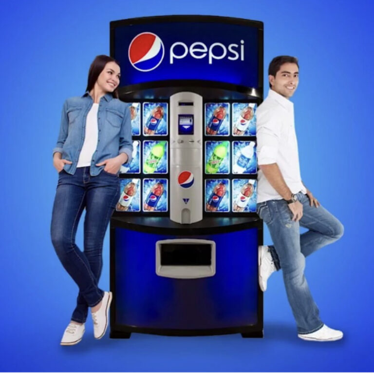 vending machine. pepsi